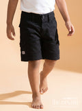 The Nesavu Boys Shorts Boys Cotton Shorts for School, Travel and Everyday Wear Nesavu 16 (1Y) / Black / Cotton BWS074G-16 Nesavu boys cotton shorts with flap pockets – perfect for school and daily adventures