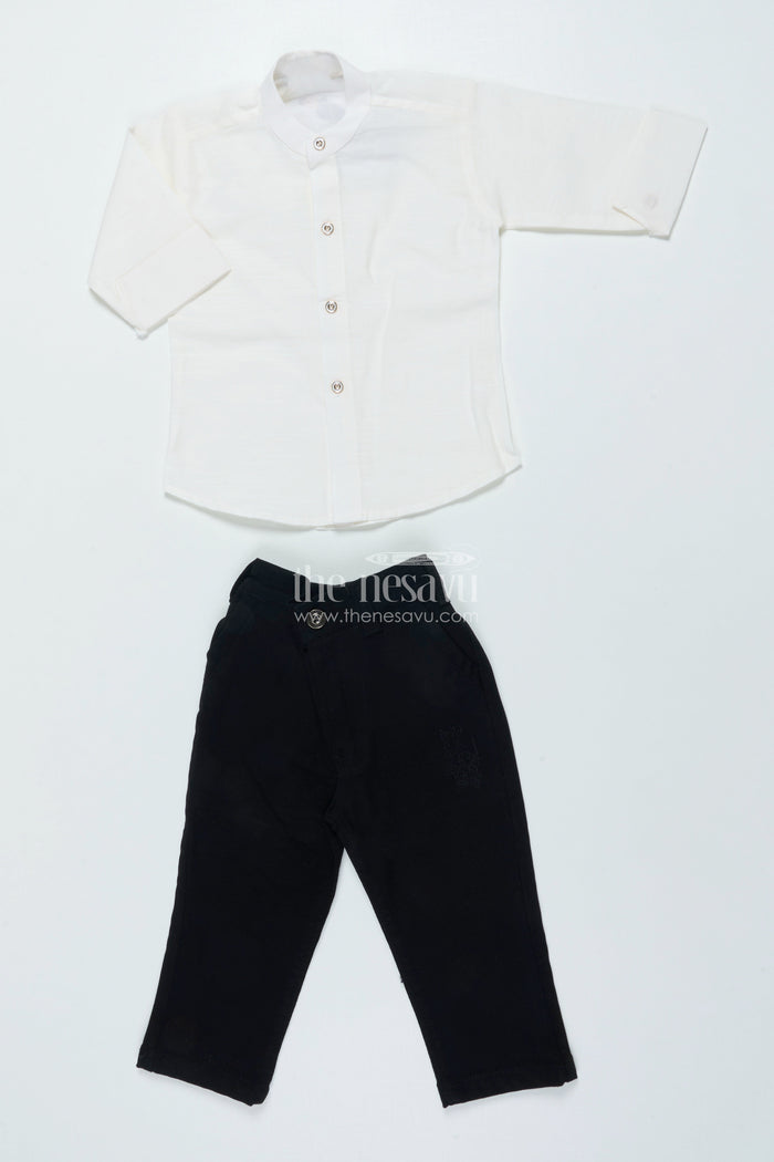 The Nesavu Boys Jacket Sets Boys Cotton Velvet Jacket Set for Weddings and Traditional Events Nesavu Nesavu boys cotton velvet jacket set deer motif festive events ceremonies