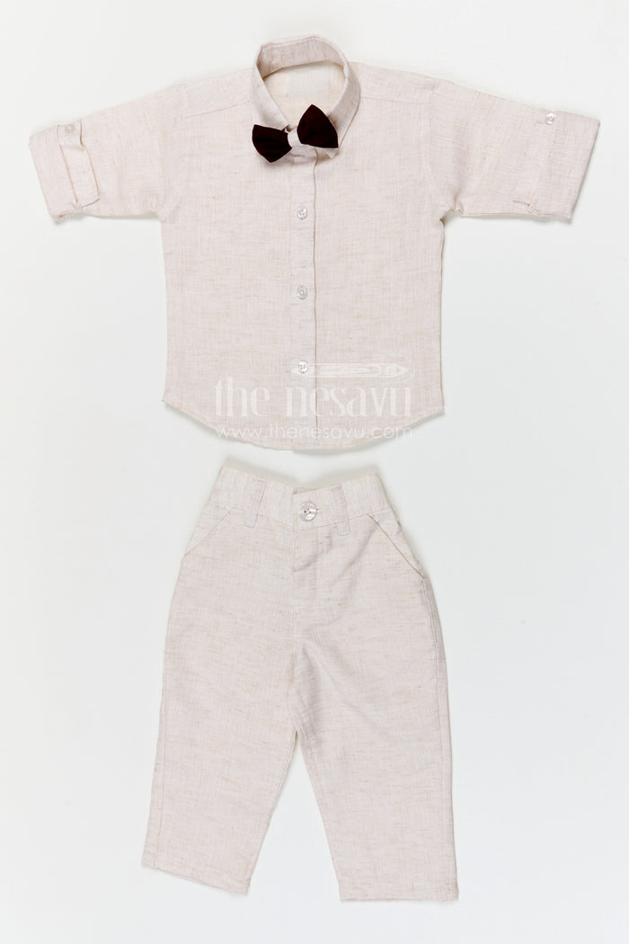 The Nesavu Boys Jacket Sets Boys Embroidered Jacket Outfit for Weddings and Festive Gatherings Nesavu Nesavu boys cotton jacket outfit with embroidered waistcoat for weddings and festive occasions