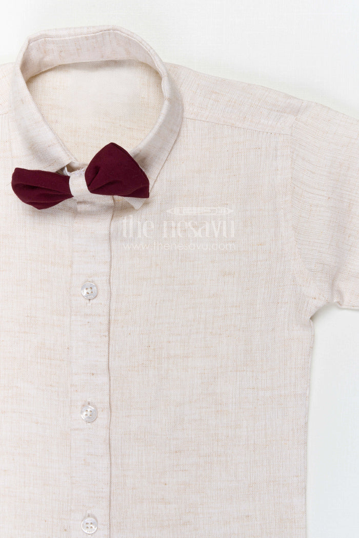The Nesavu Boys Jacket Sets Boys Embroidered Jacket Outfit for Weddings and Festive Gatherings Nesavu Nesavu boys cotton jacket outfit with embroidered waistcoat for weddings and festive occasions