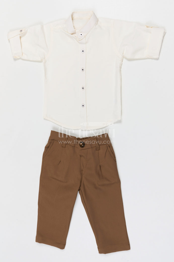 The Nesavu Boys Jacket Sets Boys Embroidered Jacket Set for Weddings and Festive Celebrations Nesavu Nesavu boys cotton cambric embroidered jacket set for weddings family celebrations and festive occasions