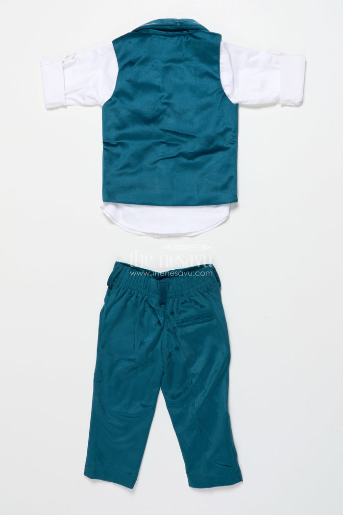The Nesavu Boys Casual Set Boys Festive Waistcoat Set for Birthday Parties and Special Events Nesavu Nesavu boys festive waistcoat set bowtie birthday parties weddings