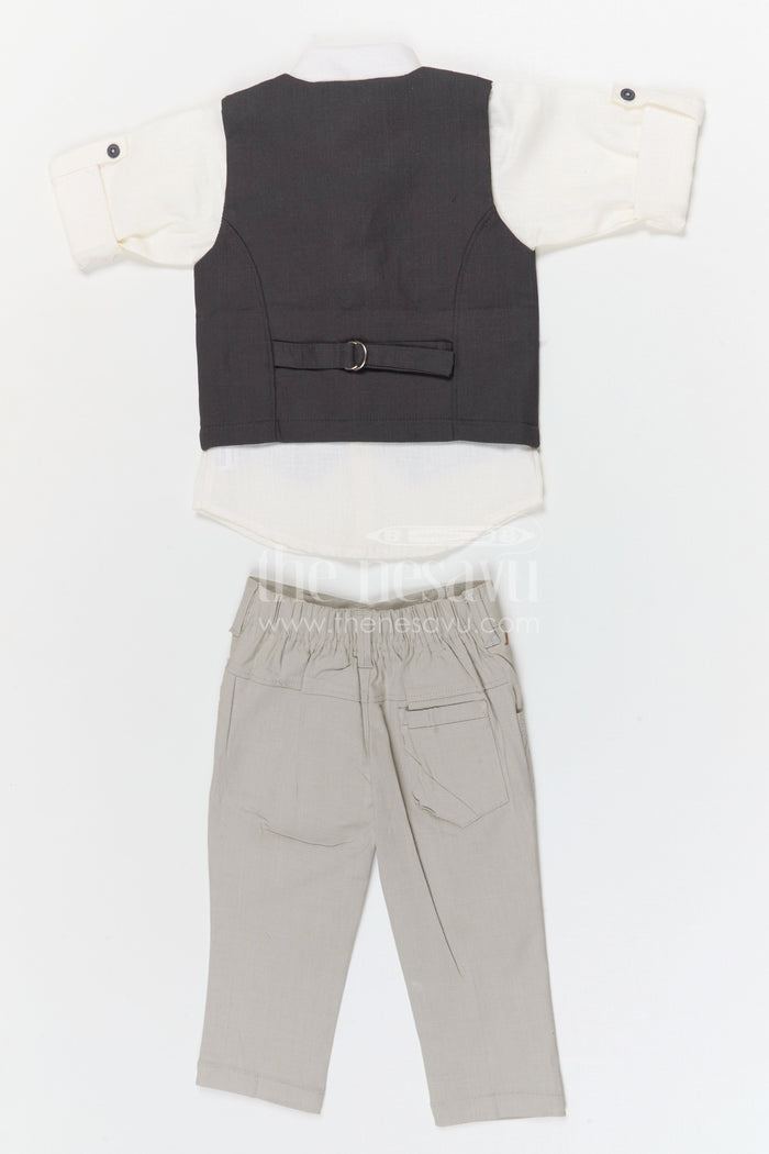 The Nesavu Boys Jacket Sets Boys Formal Jacket Set for Weddings and Special Occasions Nesavu Nesavu boys cotton formal jacket set for weddings birthdays and special celebrations
