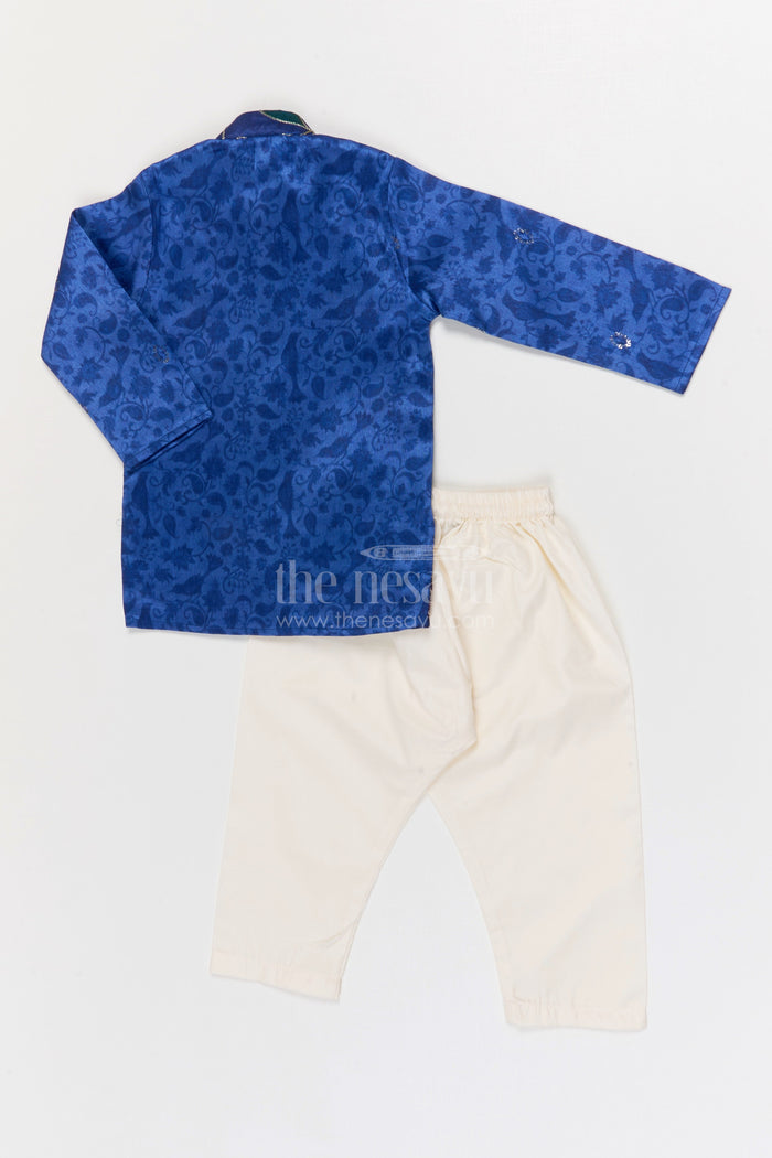 The Nesavu Boys Jacket Sets Boys Jacket Set for Wedding and Festive Occasions Nesavu Nesavu Boys Jacket Set For Wedding And Festive Occasions With Designer Embroidered Viscose Silk