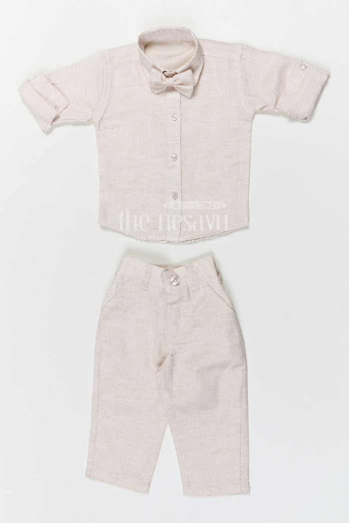 The Nesavu Boys Jacket Sets Boys Jacket Suit for Festive Occasions and Wedding Celebrations Nesavu Nesavu boys cotton jacket suit with embroidered jacket for festive occasions and weddings