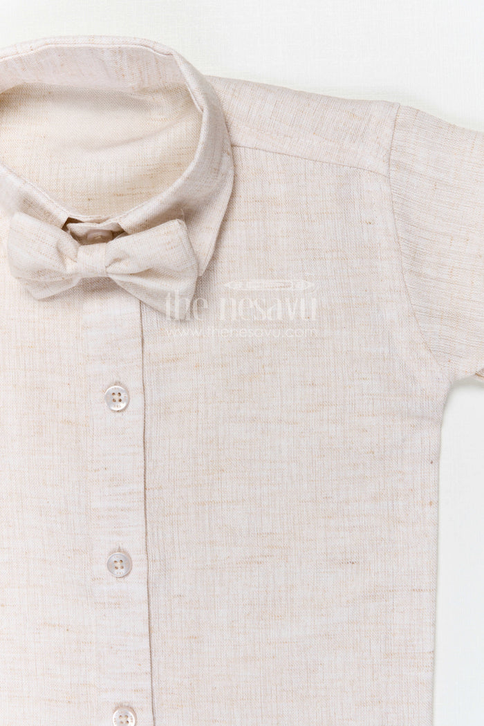 The Nesavu Boys Jacket Sets Boys Jacket Suit for Festive Occasions and Wedding Celebrations Nesavu Nesavu boys cotton jacket suit with embroidered jacket for festive occasions and weddings