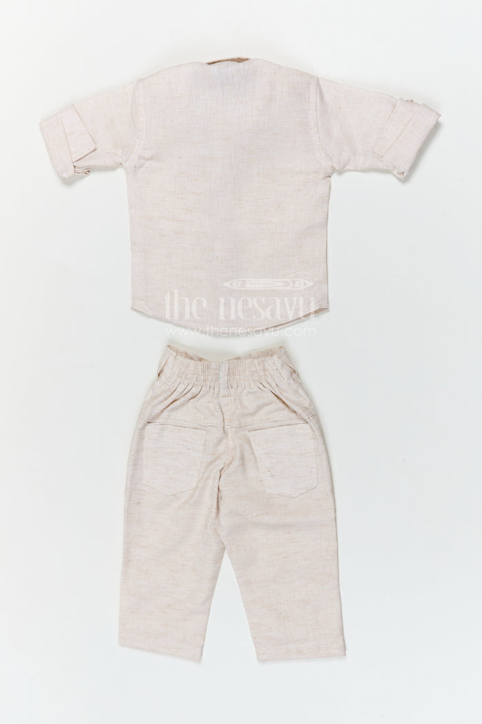 The Nesavu Boys Jacket Sets Boys Jacket Suit for Festive Occasions and Wedding Celebrations Nesavu Nesavu boys cotton jacket suit with embroidered jacket for festive occasions and weddings