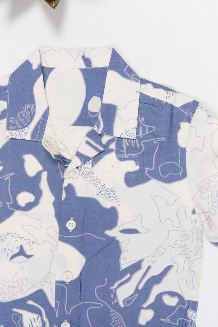 The Nesavu Boys Cotton Shirt Boys Printed Cotton Shirt for Casual Outings and Holidays Nesavu Nesavu Boys Printed Tweed Cotton Shirt For Casual Outings Holidays And Stylish Everyday Wear