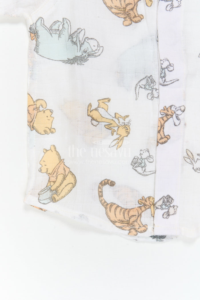 The Nesavu Boys Cotton Shirt Boys Printed Cotton Shirt for Vacations and Playful Outings Nesavu Nesavu Boys Muslin Cotton Printed Shirt For Vacations And Playful Outings