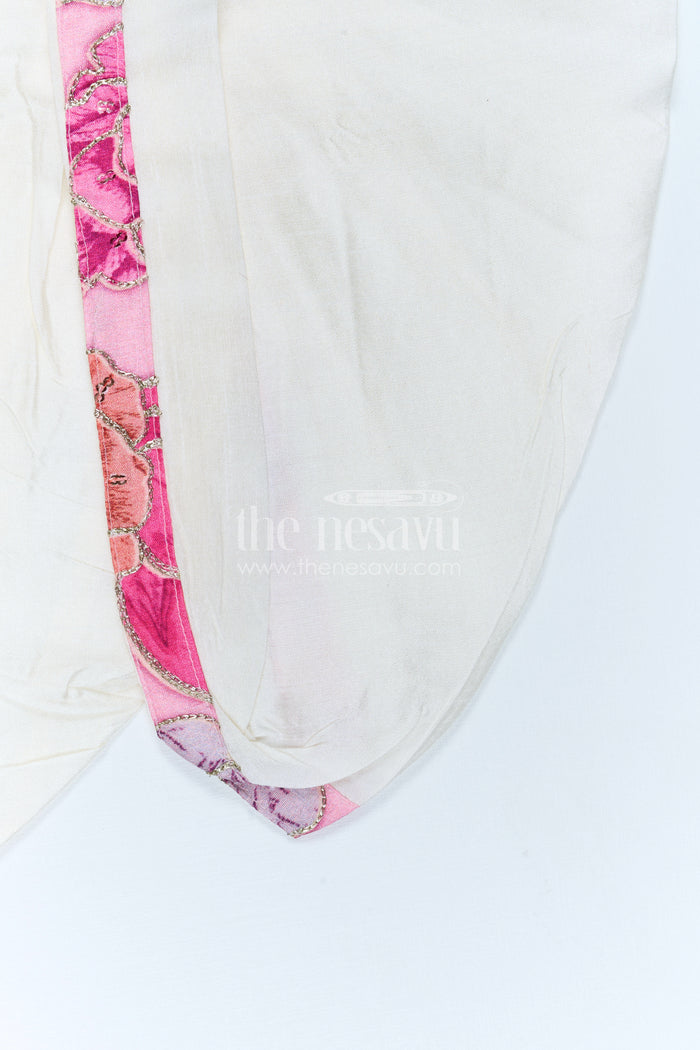 The Nesavu Boys Sherwani Boys Sherwani Set for Weddings and Festive Occasions Nesavu Nesavu Boys Sherwani Set For Weddings Viscose Silk With Digital Print Traditional Outfit