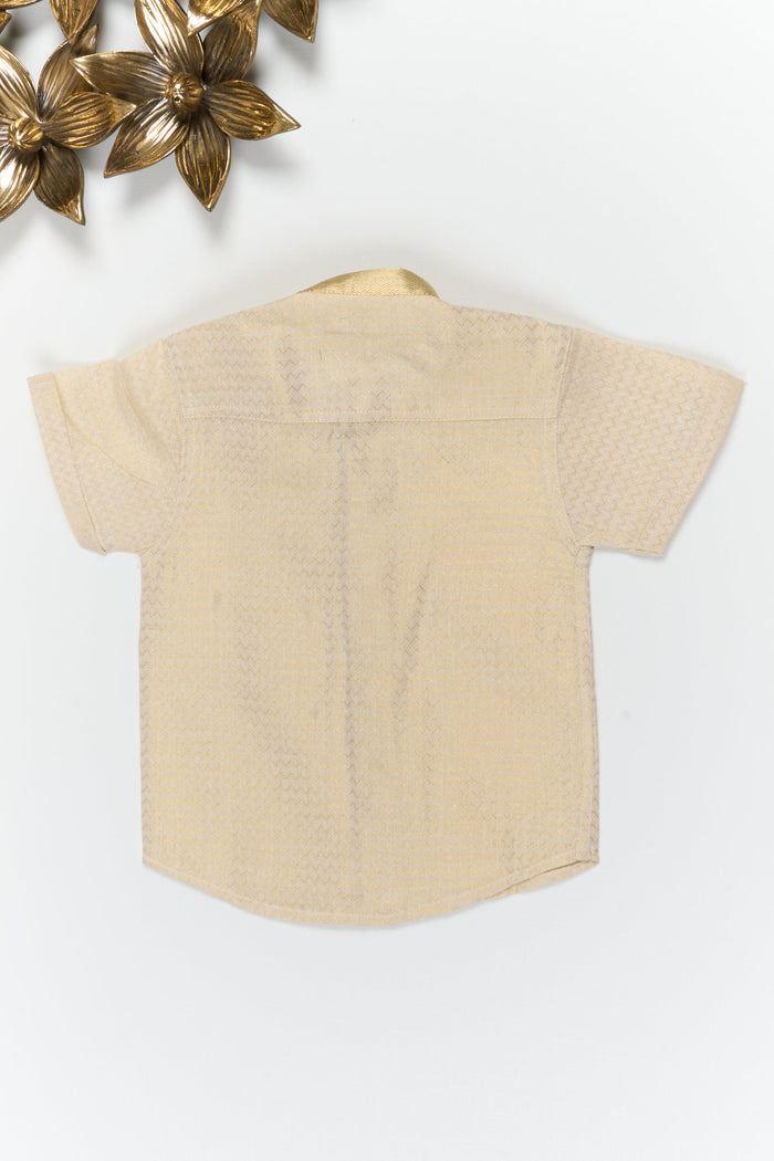The Nesavu Boys Silk Shirt Boys Silk Shirt for Weddings and Traditional Wear Nesavu Nesavu boys cotton tissue silk shirt for weddings and traditional celebrations