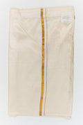 The Nesavu Boys Vesti Boys Silk Vesti for Cultural Celebrations and Ethnic Functions Nesavu 14 (6M) / White / Silk D053A-14 Nesavu boys silk vesti with simple zari border for traditional occasions and poojas