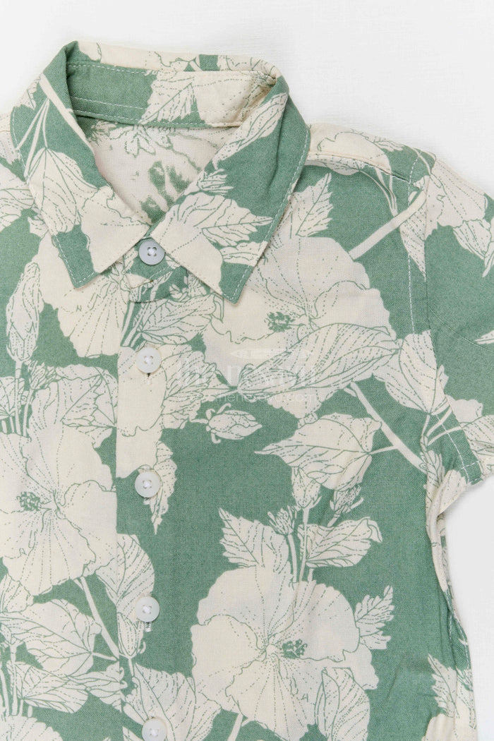 The Nesavu Boys Casual Set Boys Summer Co Ord Set for Vacations and Weekend Wear Nesavu Nesavu Boys Summer Cotton Co Ord Set With Digital Print For Vacations Casual Wear And Playtime