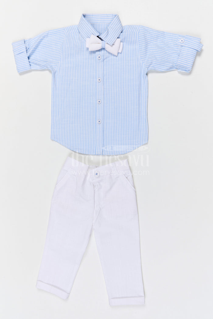The Nesavu Boys Jacket Sets Boys Traditional Jacket Set for Festive Celebrations and Family Functions Nesavu Nesavu boys cotton striped jacket set for festive celebrations weddings and family occasions