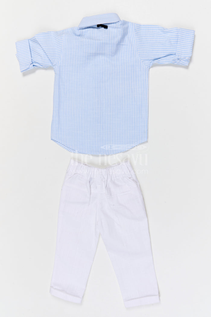 The Nesavu Boys Jacket Sets Boys Traditional Jacket Set for Festive Celebrations and Family Functions Nesavu Nesavu boys cotton striped jacket set for festive celebrations weddings and family occasions