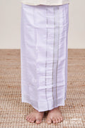 The Nesavu Boys Vesti Boys Traditional Vesti for Casual Poojas and Family Rituals Nesavu 16 (1Y) / Purple D022E-16 Nesavu boys tissue vesti casual rituals poojas breathable lightweight fabric