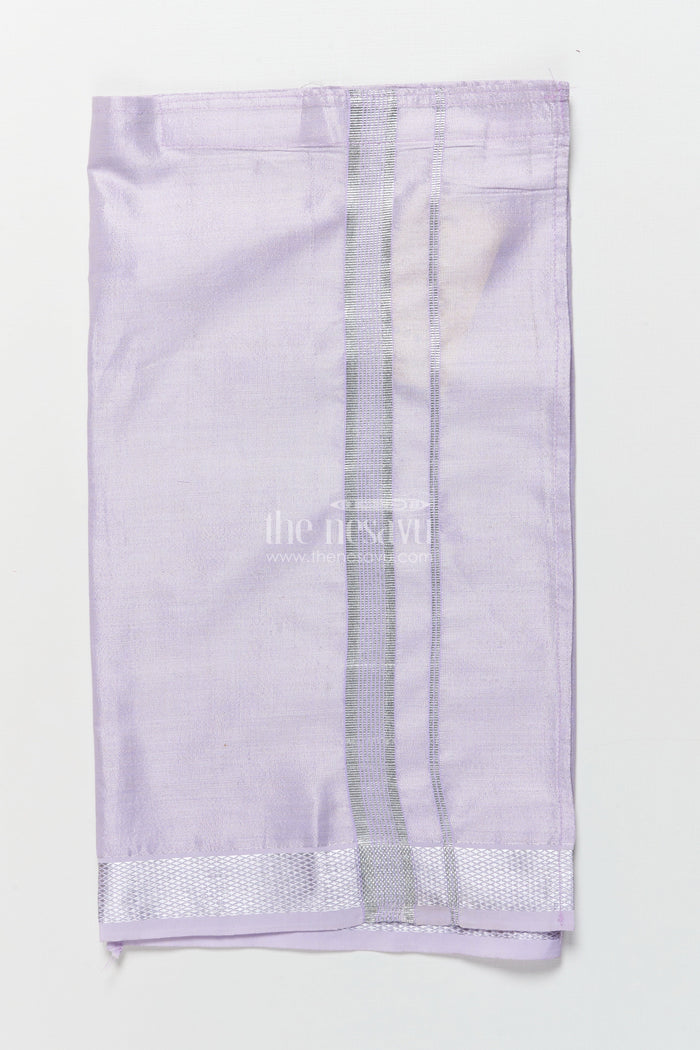 The Nesavu Boys Vesti Boys Traditional Vesti for Casual Poojas and Family Rituals Nesavu Nesavu boys tissue vesti casual rituals poojas breathable lightweight fabric