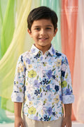 The Nesavu Boys Cotton Shirt Boys Tropical Print Cotton Shirt for Holiday Outings and Summer Adventures Nesavu 20 (3Y) / Multicolor / Cotton BS421A-20 Nesavu boys cotton tropical print shirt for holiday outings summer wear and casual kids fashion