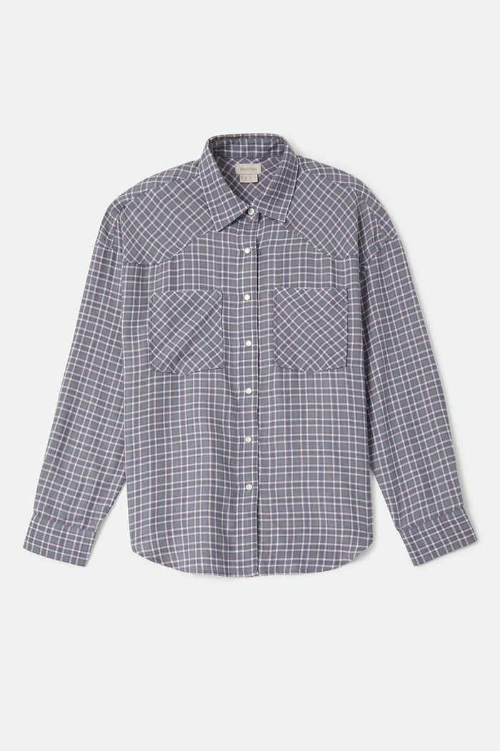 BRIXTON Chemise Wayne - Soft Navy Plaid