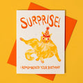 Bromstad Printing Co. - Surprise! I Remembered Your Birthday Cat - Risograph Card