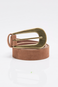 Cannon Suede Belt - Cognac