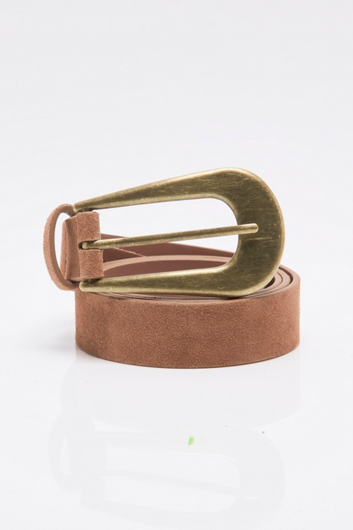 Cannon Suede Belt - Cognac