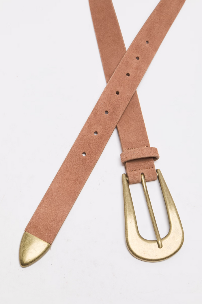 Cannon Suede Belt - Cognac