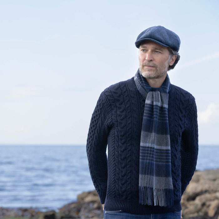 Carlyle Heath Jumbo Herringbone Newsboy Cap