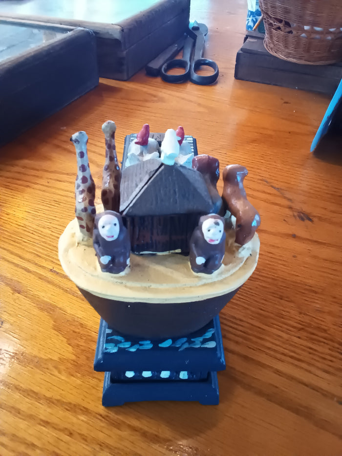 Cast Iron mechanical Noah's Ark  Bank