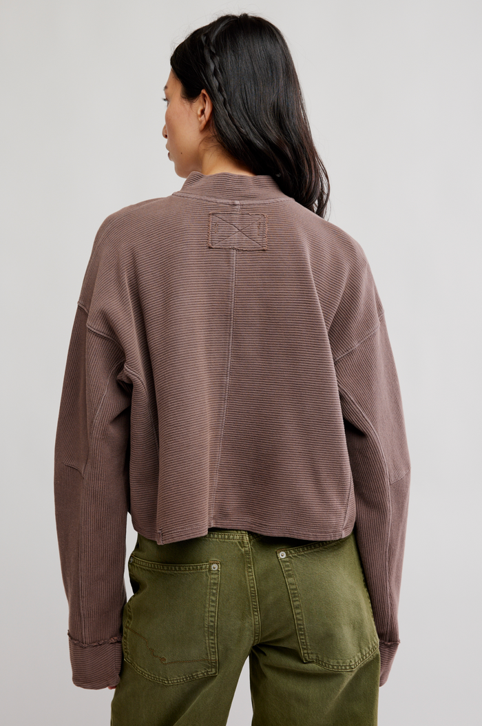 Celeste Quarter Zip in Mochachinno