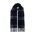 Check Cashmere Scarf Blue