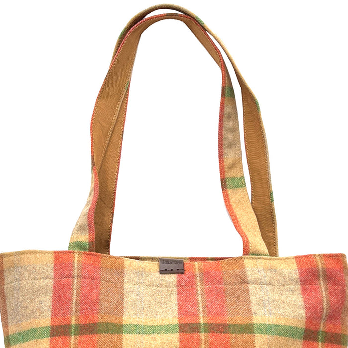 Check Tweed Shopper Bag - Premium Wool Mix Tweed