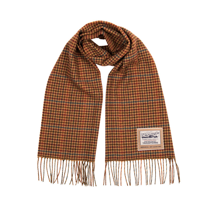 Luxurious Check Wool Scarf - 100% Pure Mongolian Wool