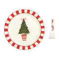 Christmas Tree Topiary Cookie Plate & Spatula Set