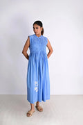 CLARA  LINEN  HAND SMOCKED DRESS Bloome