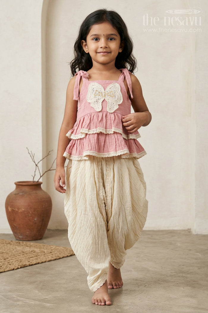 Classic Girls Dhoti Set for Traditional Functions