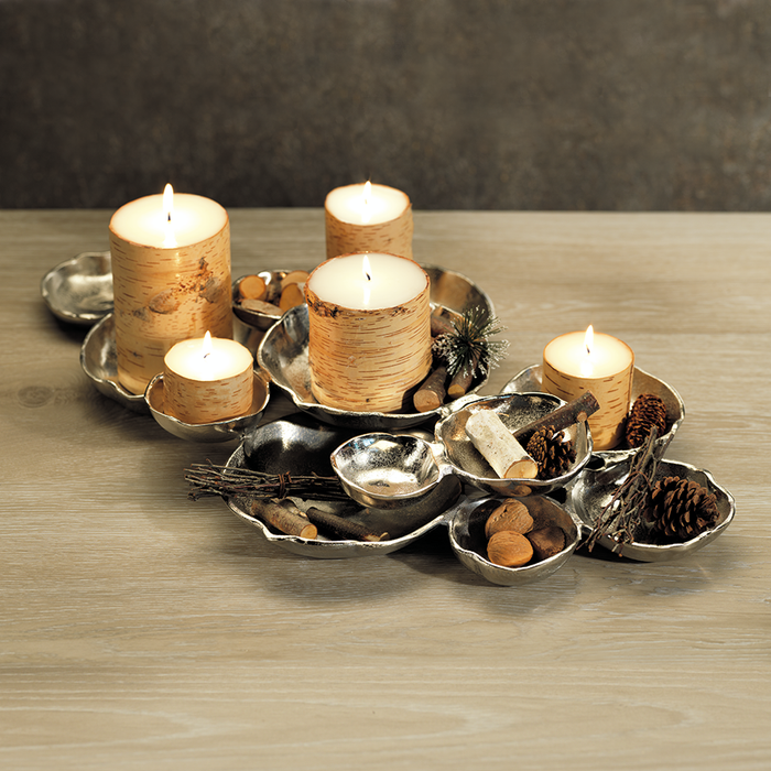 Cluster of Twelve Round Serving Bowls - Silver - Bowls by Carlyle Avenue