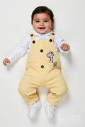 The Nesavu Baby Dungarees Cotton Baby Dungaree Set for Everyday Play and Outings Nesavu 14 (6M) / Yellow BCS507A-14 Nesavu baby dungaree cotton set printed tee daily wear playful comfort