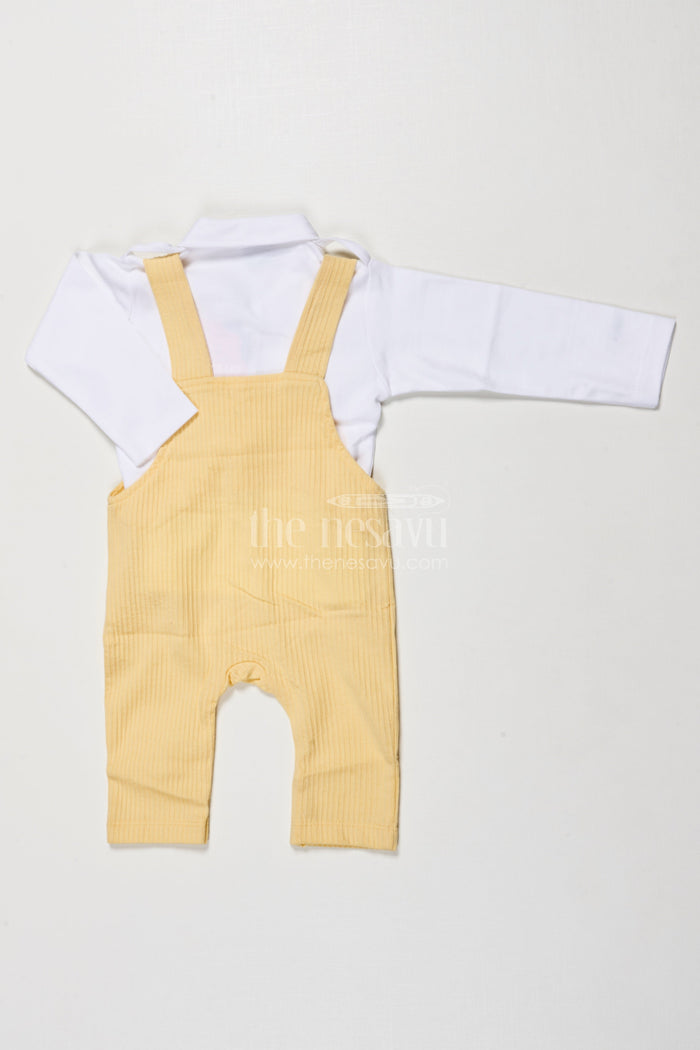 The Nesavu Baby Dungarees Cotton Baby Dungaree Set for Everyday Play and Outings Nesavu Nesavu baby dungaree cotton set printed tee daily wear playful comfort