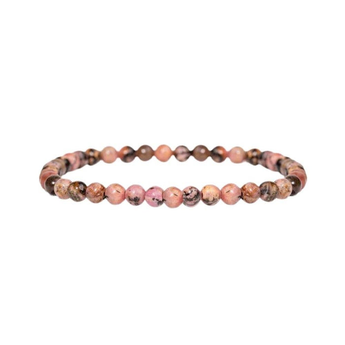 Crystal Bracelet - 4mm Rhodonite
