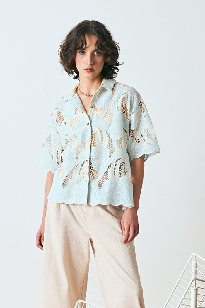 DAGG & STACEY Chemise Sterling - Oeillet Bleu