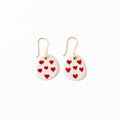 Danielle Round Ceramic Earrings With Hearts