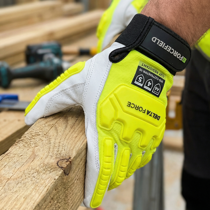 Deltaforce Goatskin Cut A6 Impact Performance Gloves