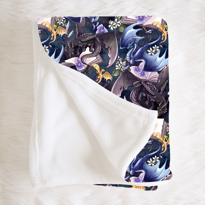 Dreamy Book Dragons - Minky Blanket