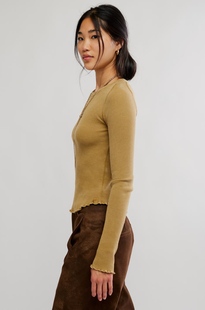 Easy Does it Long Sleeve Tee in Golden Eagle