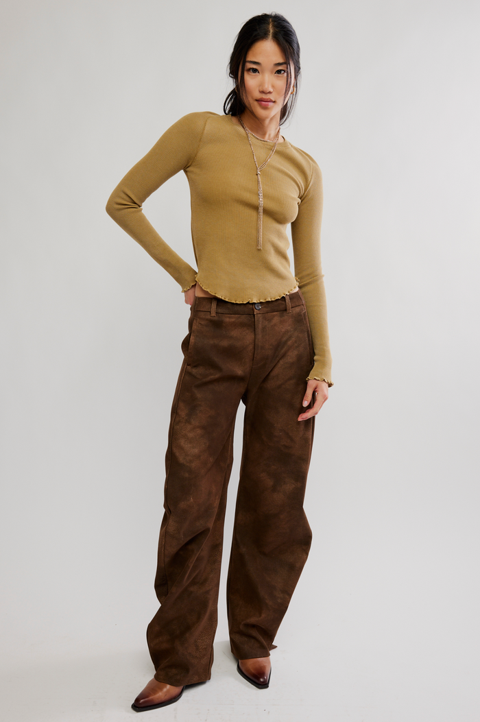 Easy Does it Long Sleeve Tee in Golden Eagle