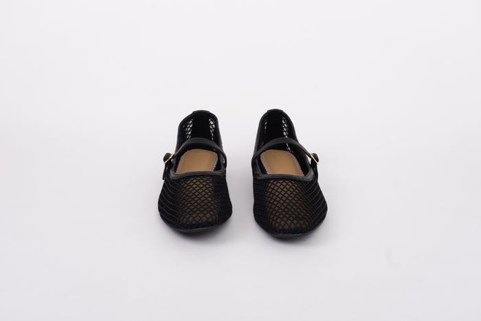 front shot of womens lack mesh Mary Jane shoe in large sizes 42 43 44 45 46