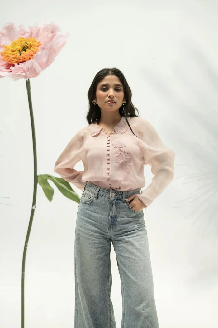 ESTHER ORGANZA EMBELLISHED SHIRT My Store