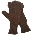 Ladies Cabled Bison Gloves Bison Gear The Buffalo Wool Co. Brown (Natural)
