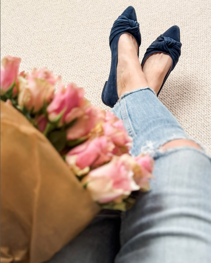 Navy blue womens large size flat shoes in sizes 42 43 44 45 46